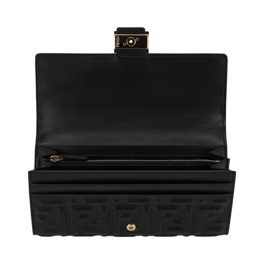 펜디 나파 레더 바게트 장지갑 블랙(Fendi Nappa Leather Baguette Continental Wallet Black) - 2