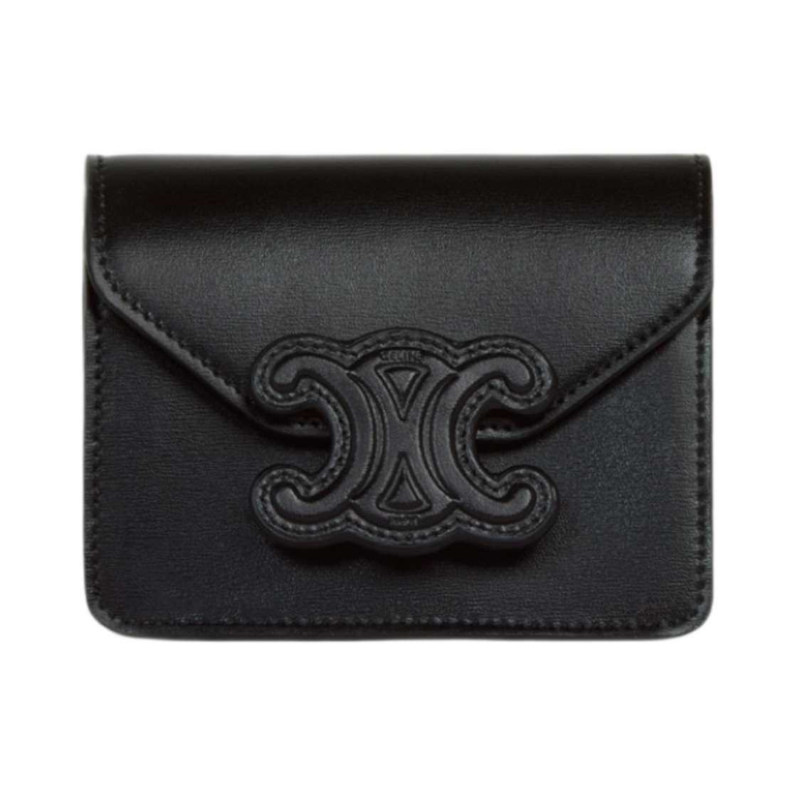 셀린느 카드 홀더 온 체인 트리옹프 샤이니 카프스킨 블랙(Celine Card Holder On Chain Triomphe in Shiny Calfskin Black) - 1