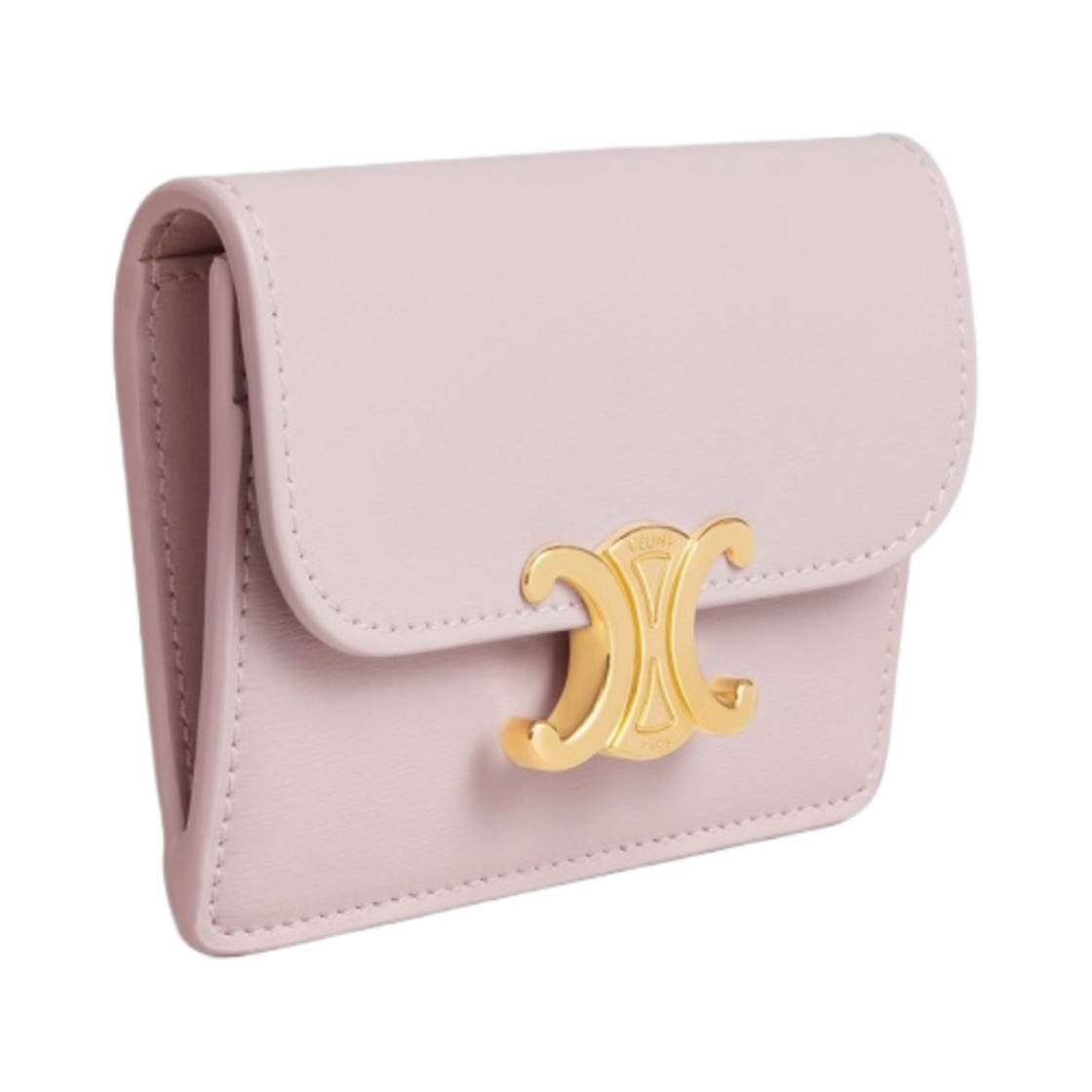 셀린느 카드 홀더 플랩 트리옹프 샤이니 카프스킨 파스텔 핑크(Celine Card Holder with Flap Triomphe in Shiny Calfskin Pastel Pink) - 2