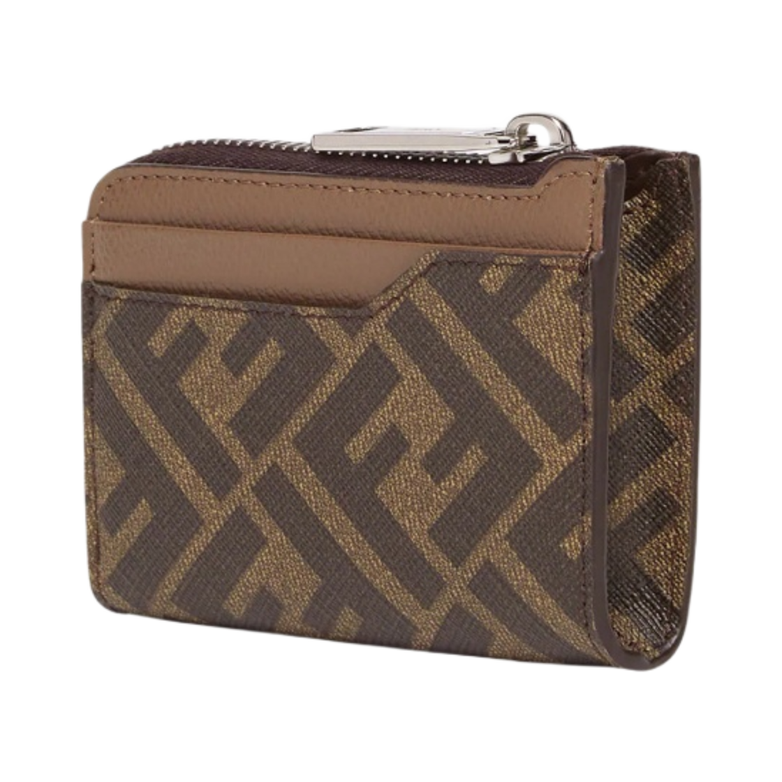 펜디 패브릭 L-쉐이프 집 클로저 카드 홀더 브라운(Fendi Fabric L-Shaped Zip Closure Card Holder Brown) - 2
