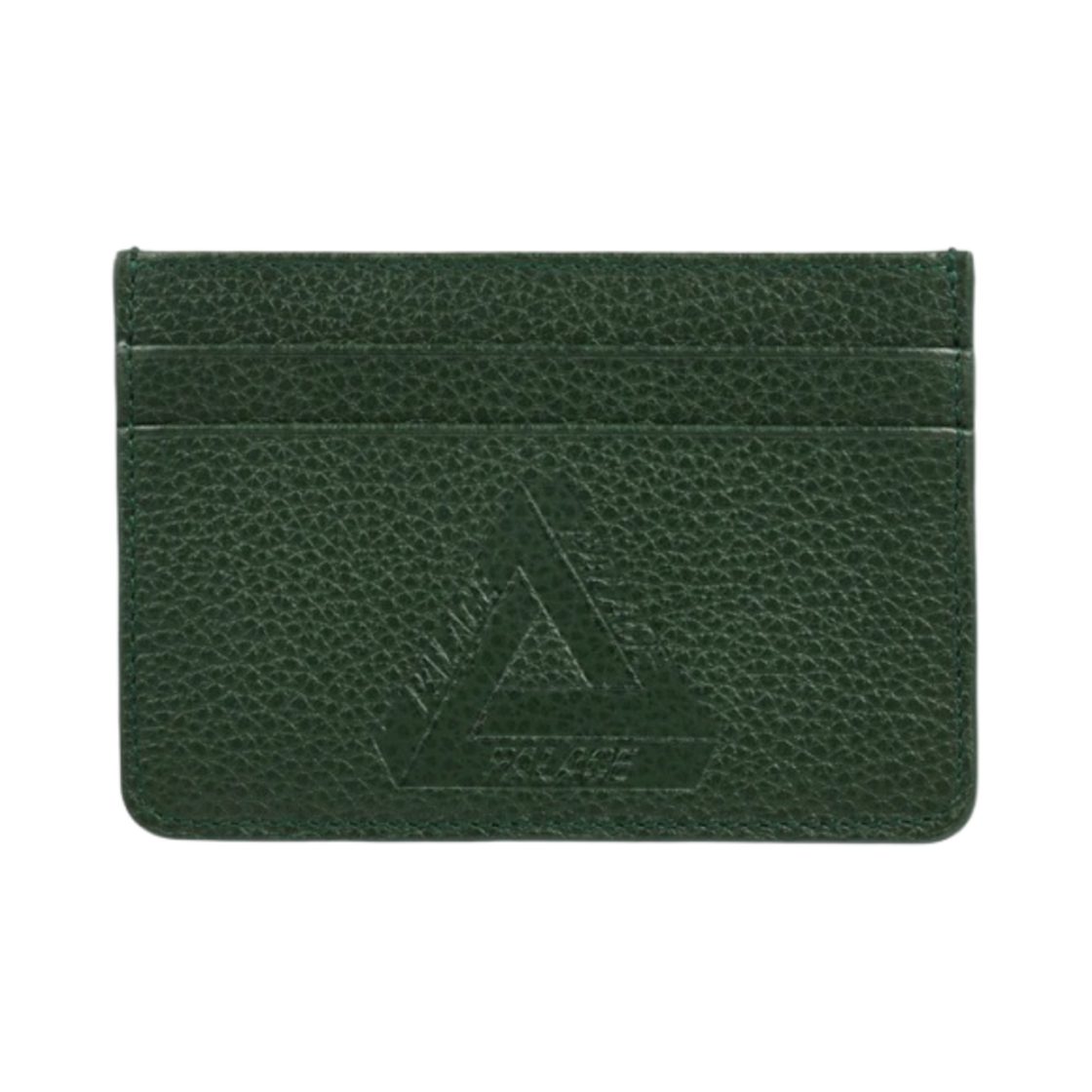 - Palace Leather Card Holder Green - 21FW