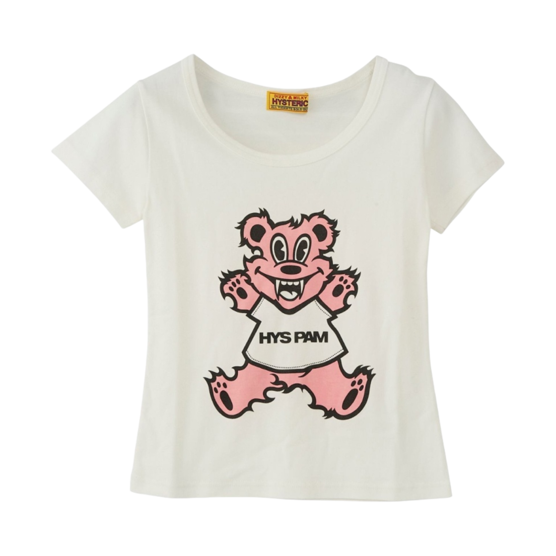 (W) 히스테릭 글래머 x P.A.M 파이어베어 츠비 티셔츠 화이트((W) Hysteric Glamour x P.A.M Firebear Chibi T-Shirt White) - 1