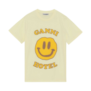 (W) Ganni Logo T-Shirt Flan