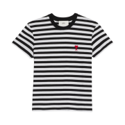AMI de Coeur Striped T-Shirt Black White