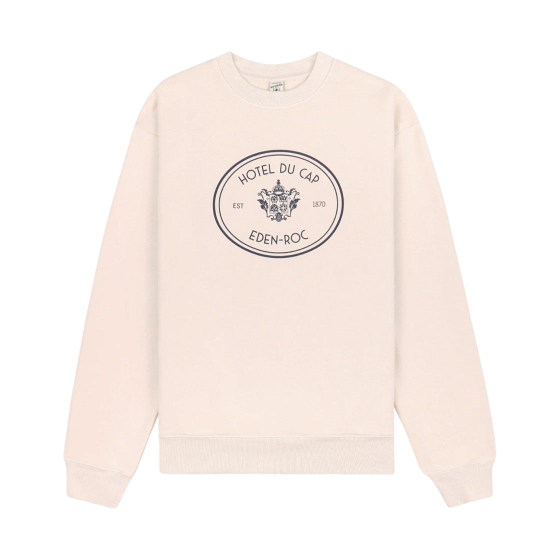 스포티 앤 리치 x 호텔 뒤 캡 에덴 록 에덴 크레스트 크루넥 크림 네이비(Sporty & Rich x Hotel Du Cap-Eden-Roc Eden Crest Crewneck Cream Navy) - 1