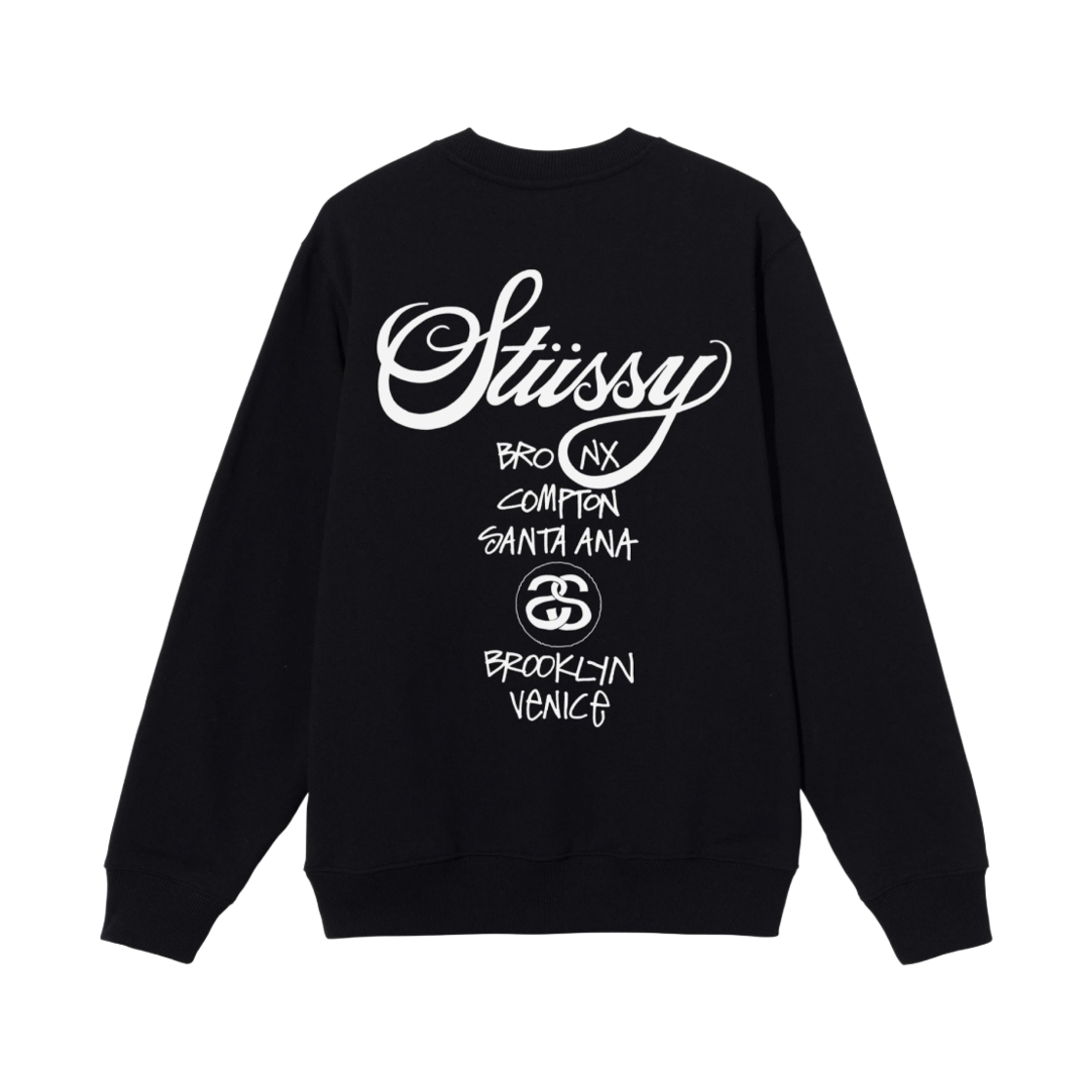 스투시 도버 스트리트 마켓 월드투어 크루넥 블랙 2021 | Stussy