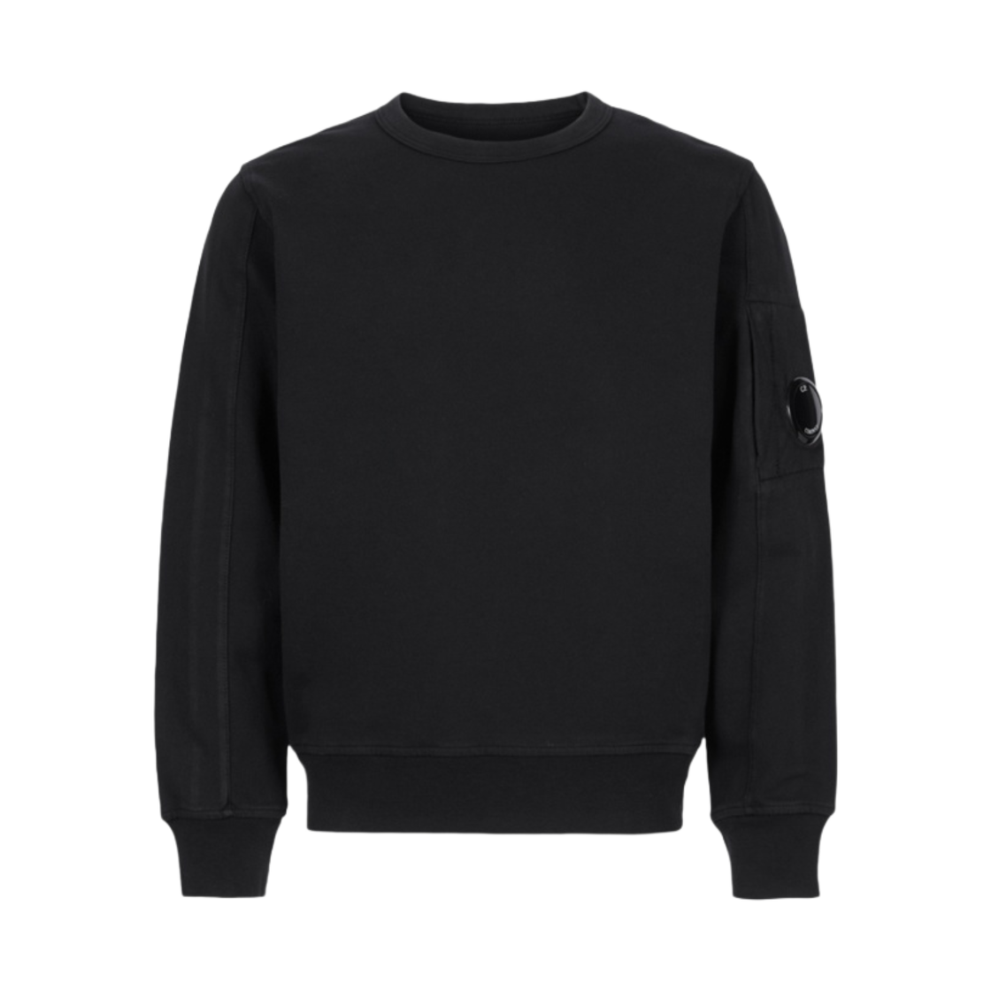 (키즈) C.P. 컴퍼니 U16 라이트 플리스 스웨트셔츠 블랙 - 23SS((Kids) C.P. Company U16 Light Fleece Sweatshirt Black - 23SS) - 1