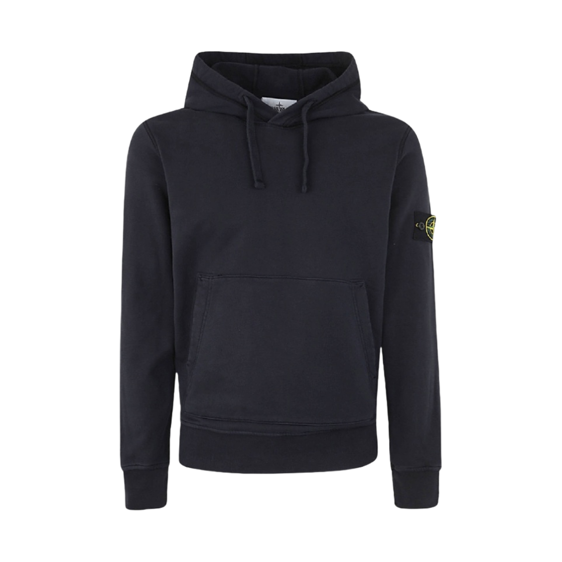 스톤 아일랜드 64151 코튼 플리스 후드 스웨트셔츠 네이비 블루 - 24SS