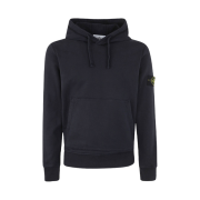 Stone Island 64151 Cotton Fleece Hooded Sweatshirt Navy Blue - 24SS