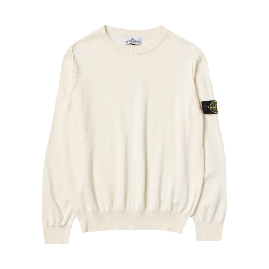 7816501A4-V0099 (Kids) Stone Island 501A4 Crewneck Stitch Soft Cotton Knit Off White - 23SS
