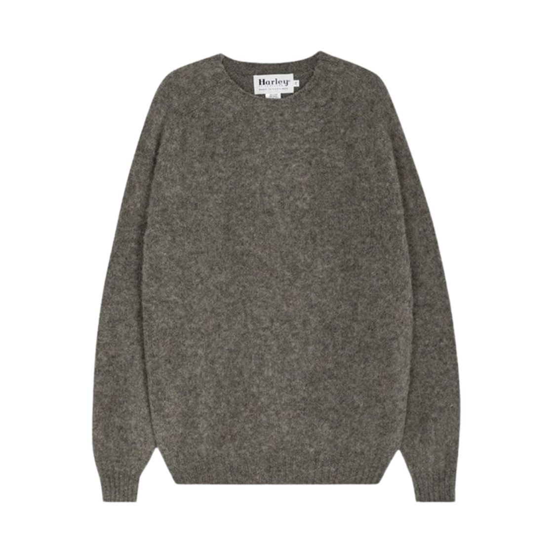 할리 오브 스코틀랜드 쉐기 독 크루넥 스웨터 오이스터