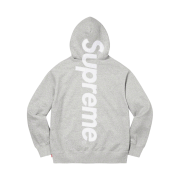 Supreme Satin Applique Hooded Sweatshirt Heather Grey - 22FW