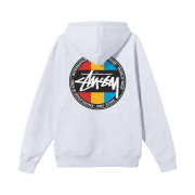 Stussy Classic Dot Hoodie Ash Heather