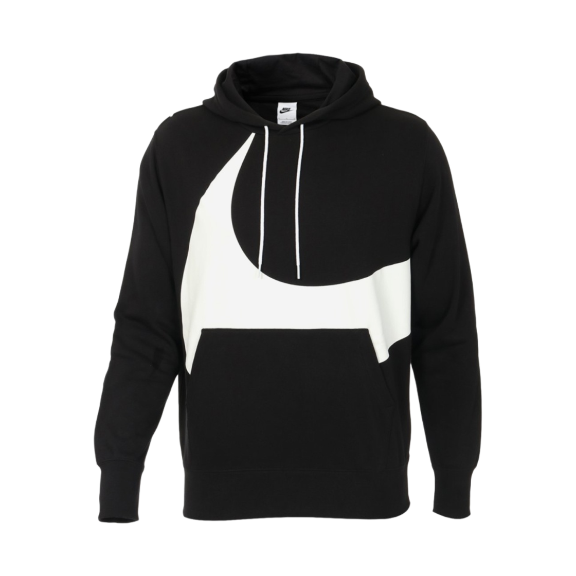 나이키 NSW 세미 브러쉬드 백 풀오버 후드 블랙 - 아시아(Nike NSW Swoosh Semi-Brushed Back Pullover Hoodie Black - Asia) - 1