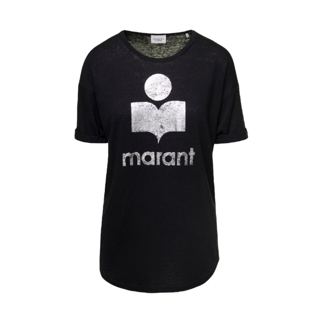 (W) 이자벨 마랑 콜디 로고 티셔츠 블랙 - 23SS((W) Isabel Marant Koldi Logo T-Shirt Black - 23SS)