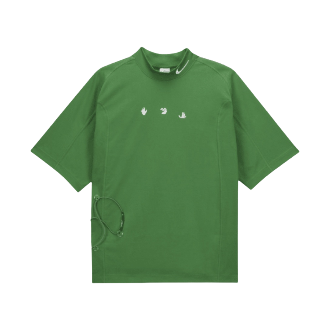 나이키 x 오프화이트 모크넥 숏슬리브 탑 켈리 그린 - 아시아(Nike x Off-White Mock Neck Short Sleeve Top Kelly Green - Asia)