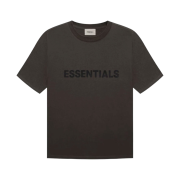 Essentials 3D Silicon Applique Boxy T-Shirt Weathered Black - 20FW