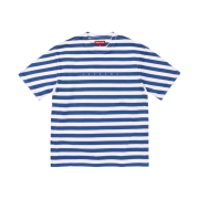 Supreme Overprint Stripe S/S Top Navy - 24SS
