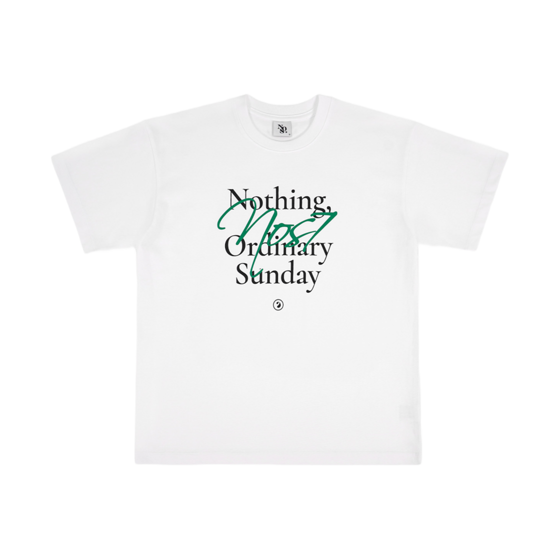 - NOS7 Cursive Front T-Shirt White