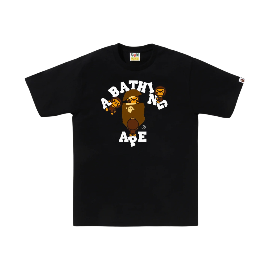 베이프 컬리지 마일로 티셔츠 블랙