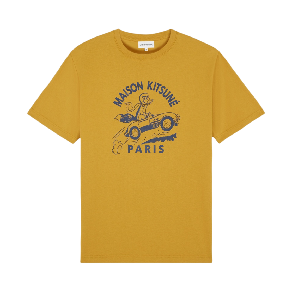 MM00109KJ0118-P891 Maison Kitsune Racing Fox Comfort T-Shirt Frech Mustard