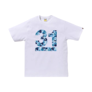 BAPE 31st Anniversary ABC Camo T-Shirts White Blue