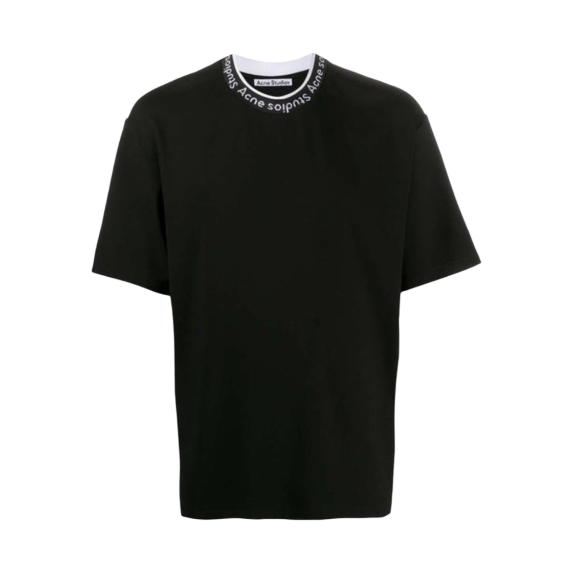 아크네 스튜디오 로고 바인딩 티셔츠 블랙(Acne Studios Logo Binding T-Shirt Black)