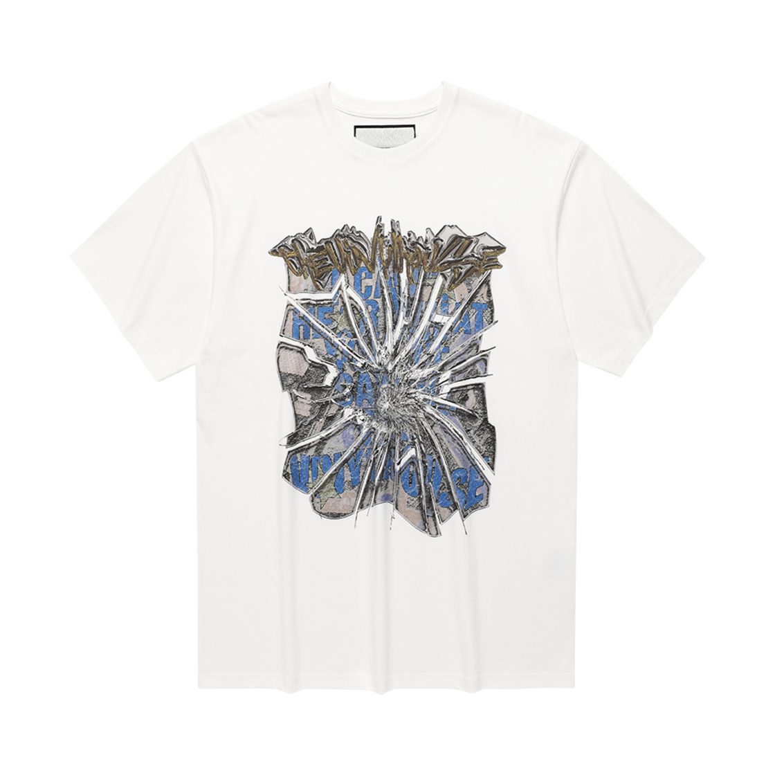 더바이닐하우스 브로큰 글라스 티셔츠 화이트