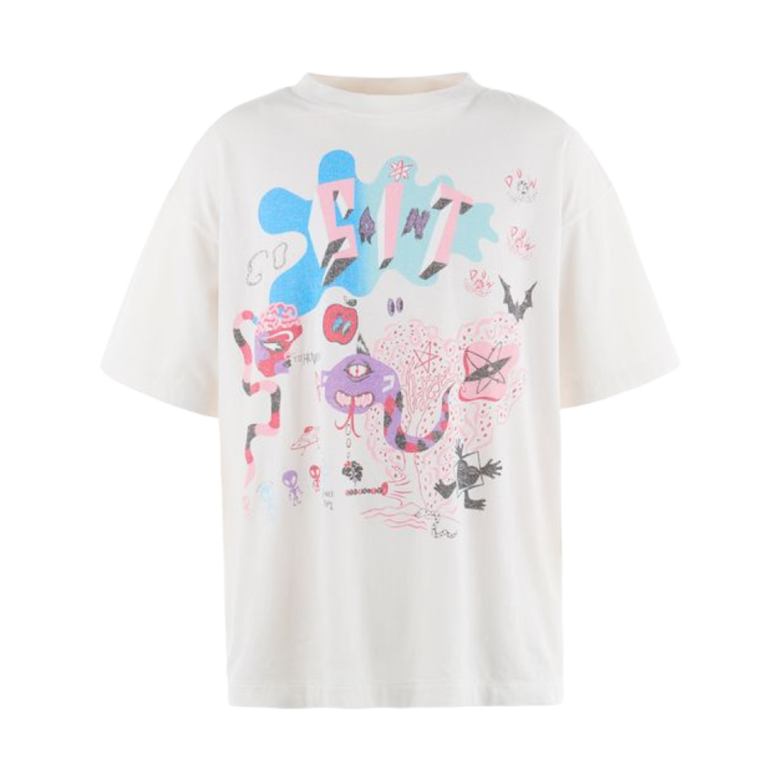 HR8-0000-023 Saint Mxxxxxx Day of The Freaks S/S T-Shirt White - 25SS
