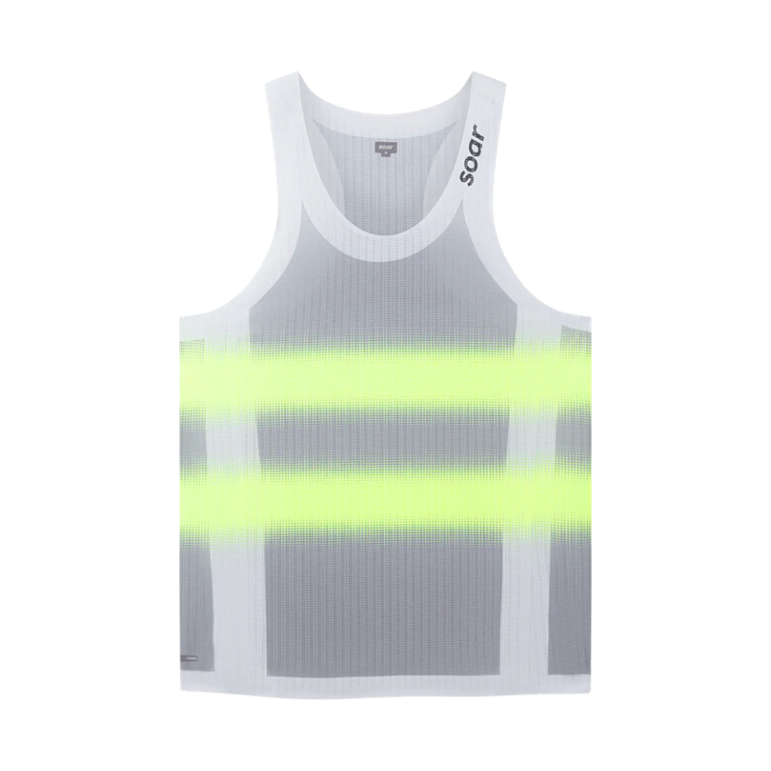 SV1M Soar Running Race Vest Silver Fluro Yellow