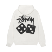 Stussy Pigment Dyed Dice Zip Hoodie Natural