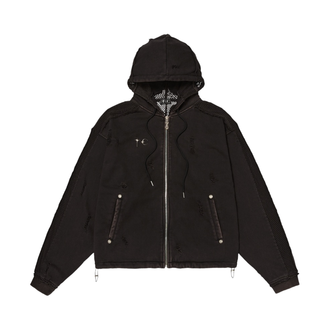 떠그 클럽 뎀 사운드 집업 블랙(Thug Club Dem Sound Zip-Up Black) - 1