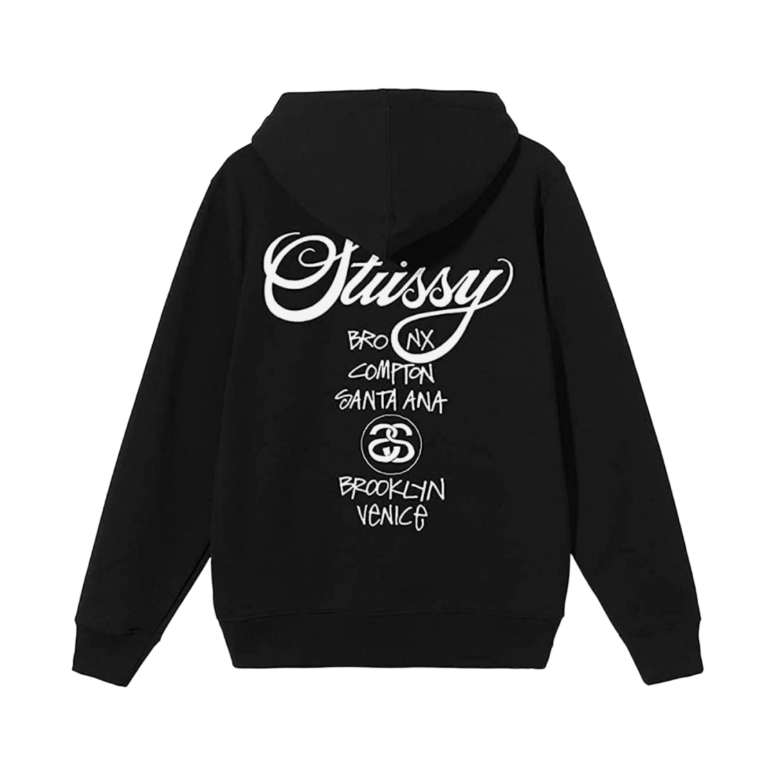 스투시 월드투어 후드 집업 블랙(Stussy World Tour Zip Hoodie Black) - 2