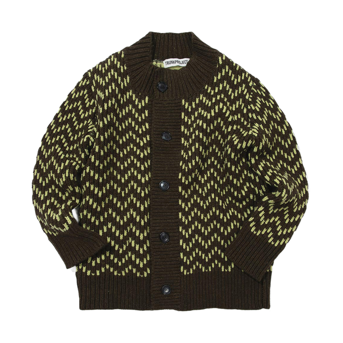 트렁크프로젝트 지그재그 카디건 그린(TRUNKPROJECT Zigzag Cardigan Green)