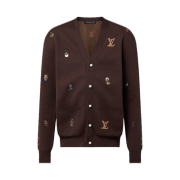 Louis Vuitton Embroidered Cotton Cardigan Ebony