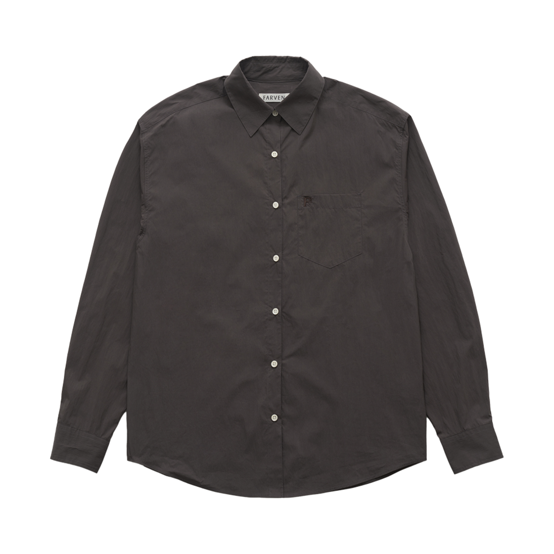 파르벵 자수 로고 셔츠 차콜