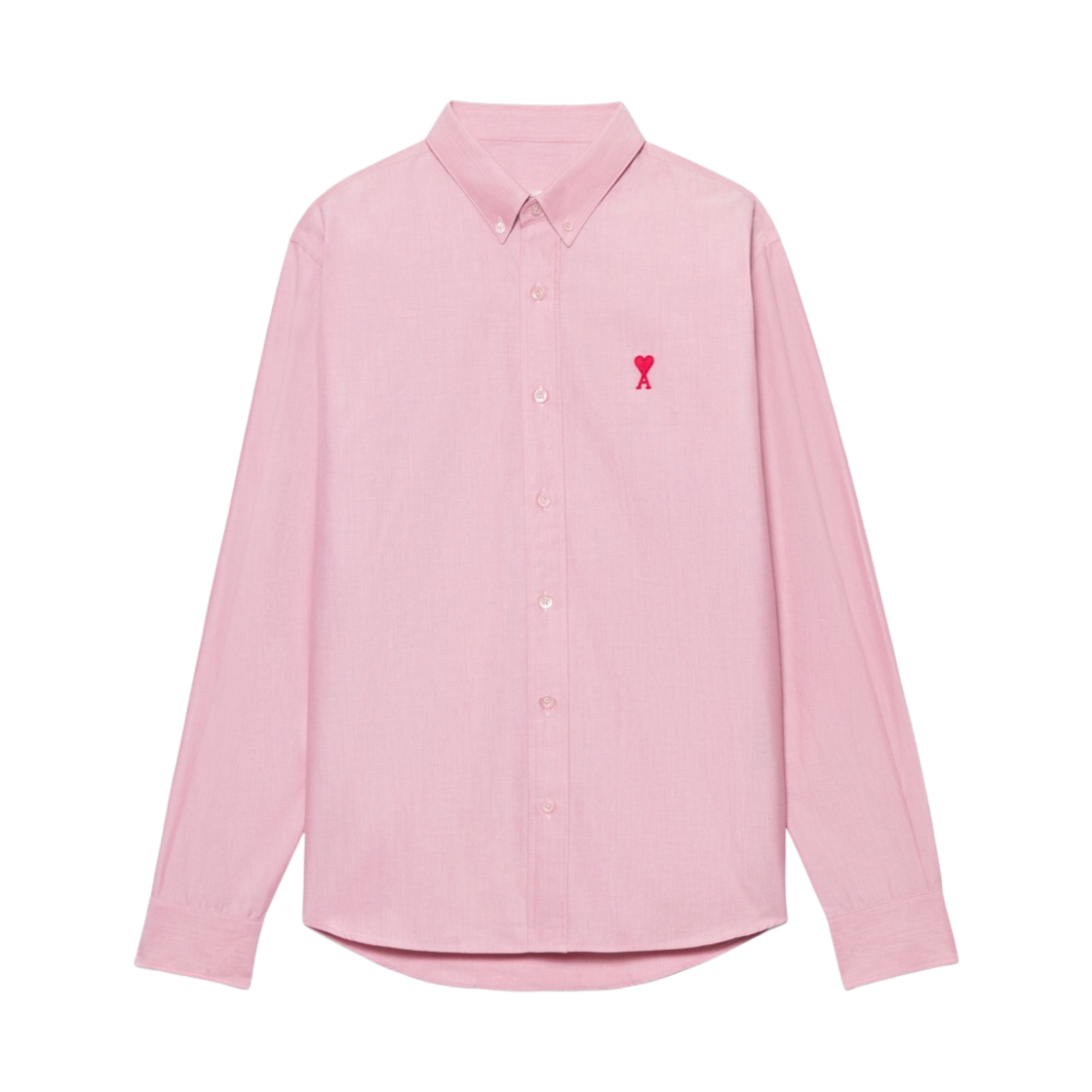 아미 스몰 하트 로고 버튼 다운 셔츠 페일 핑크(AMI de Coeur Button Down Shirt Pale Pink)
