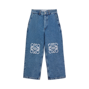 (W) Loewe Anagram Baggy Denim Jeans Blue