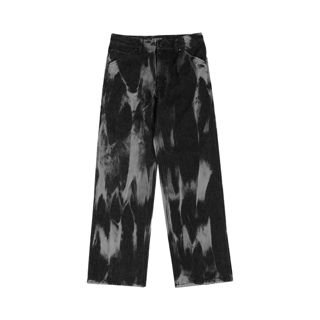 플레이버리즘 타이다이 워시드 카펜터 데님 팬츠 블랙(Flavorism Tie Dye Washed Carpenter Denim Pants Black)