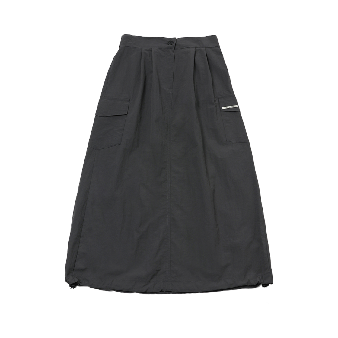SR24SPSK02CCOS SLOW RECORD HOUSE Nylon Cargo Long Skirt Charcoal