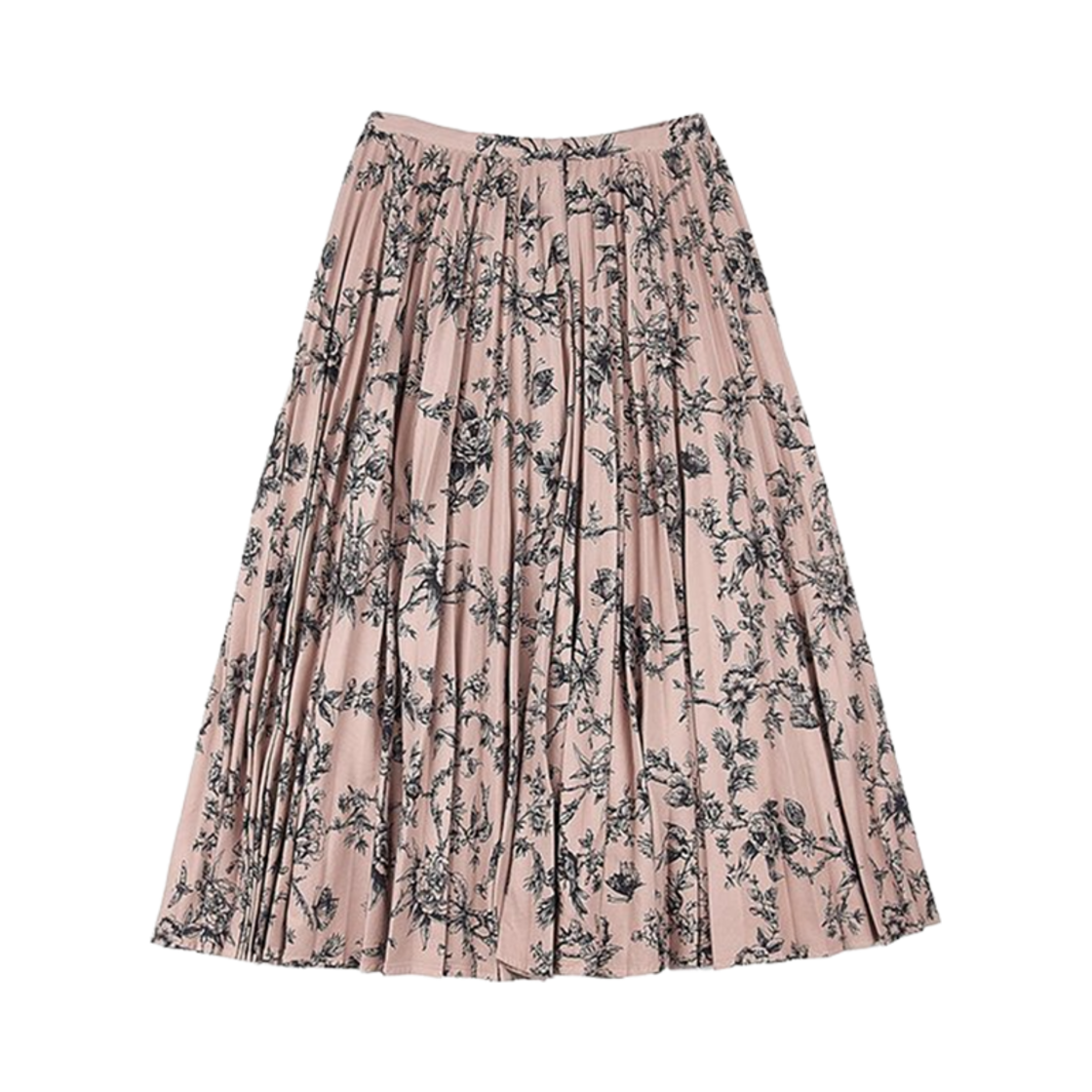 312J04A3583-4828 (W) Dior Pleated Midi Skirt Rose Des Vents