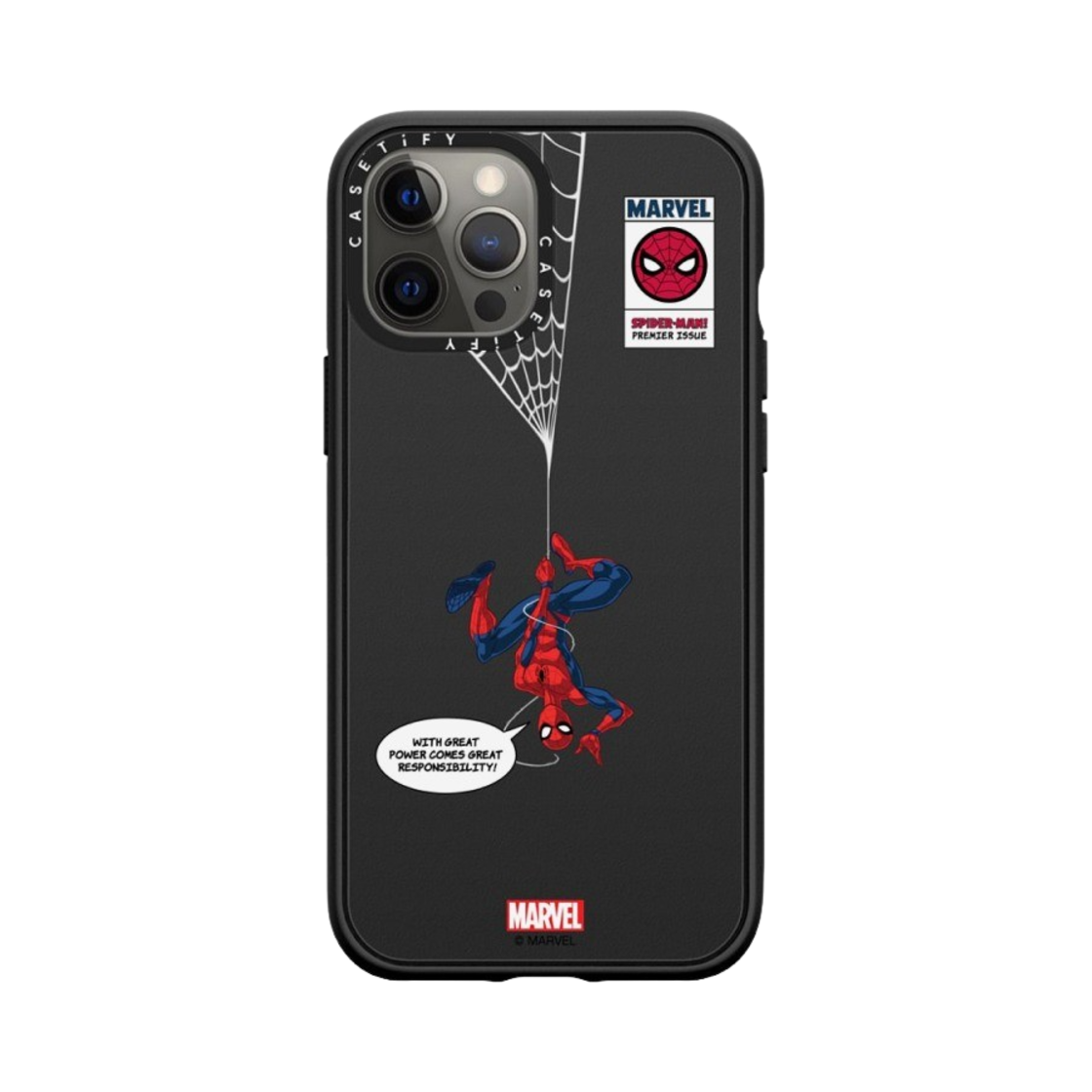 케이스티파이 x 마블 아이폰 스파이더맨 행잉 임팩트 케이스 매트 블랙(Casetify x Marvel iPhone Spider-Man Hanging Impact Case Matte Black) - 4