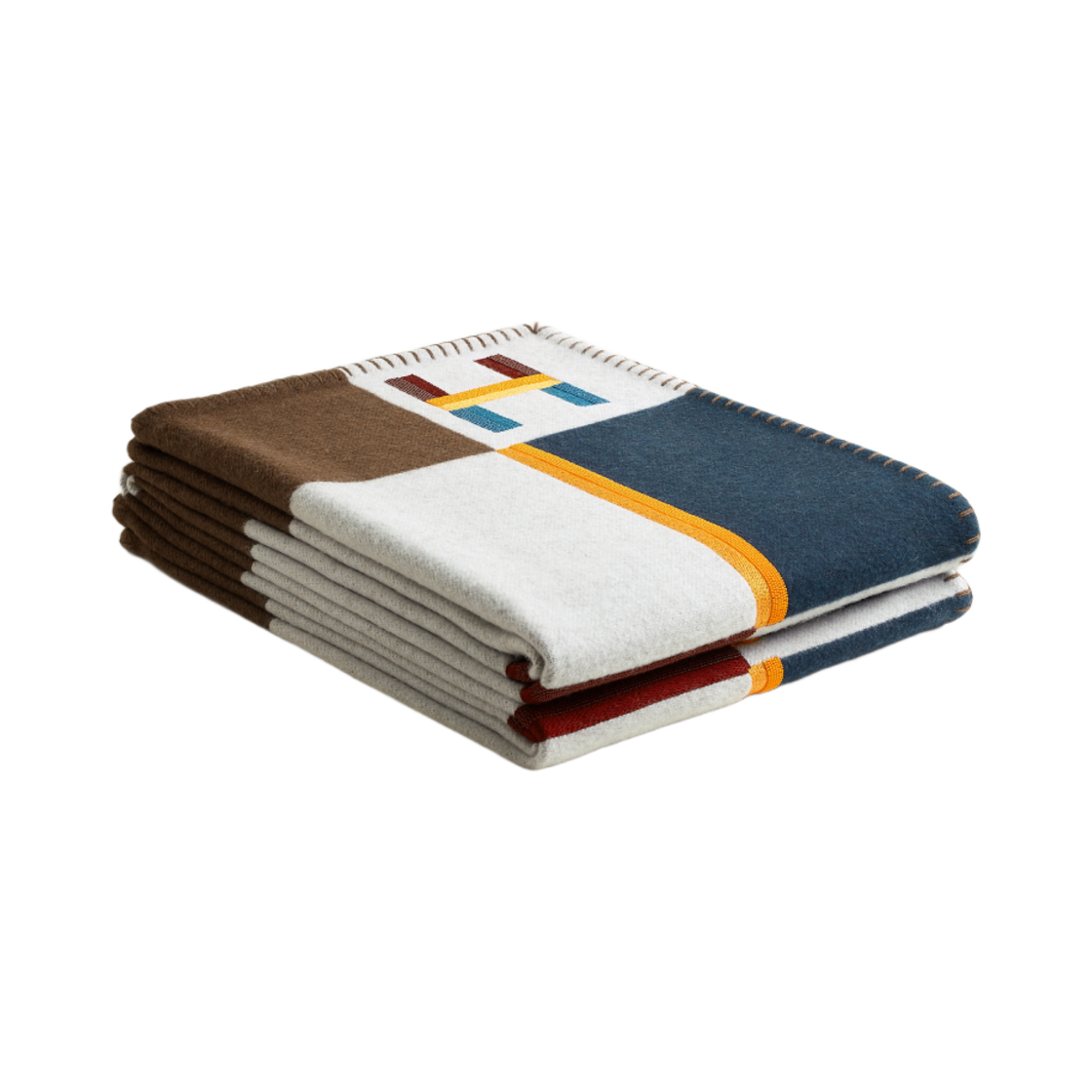 에르메스 아발론 레이온 블랭킷 캐시미어 글라스 비즈 & 마린 에벤(Hermes Avalon Rayon Blanket Cashmere Glass Beads & Marine Ebene) - 3