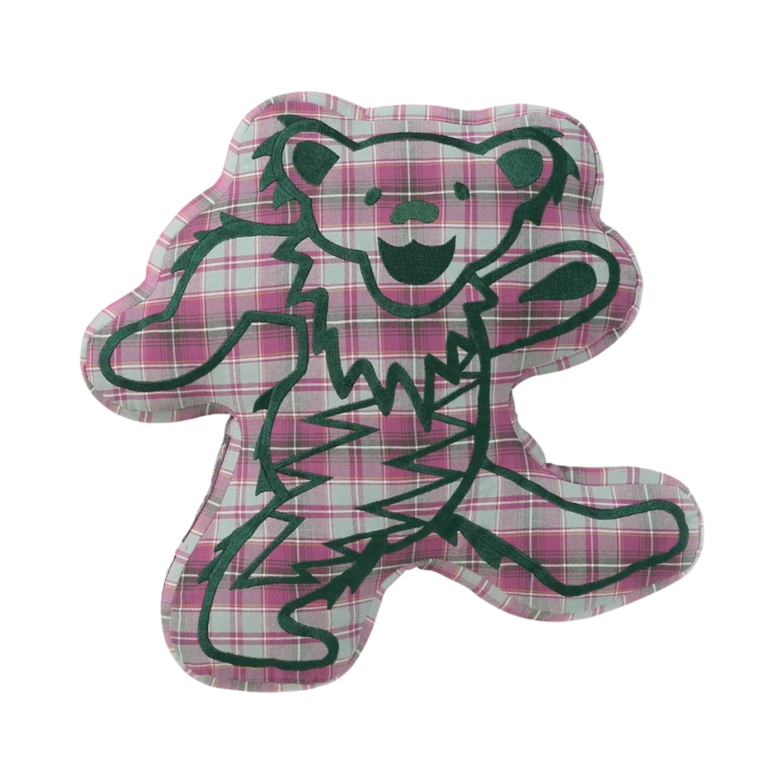 GD231XOTHD01PUM Thisisneverthat x Grateful Dead Lightning Bear Plaid Cushion Plum
