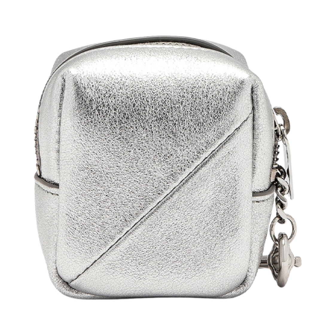 생로랑 제이미 큐브 참 크링클 레더 실버(Saint Laurent Jamie Cube Charm Crinkled Leather Silver) - 2