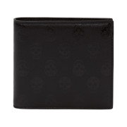 Alexander McQueen Bilker Skull Billfold Wallet Black