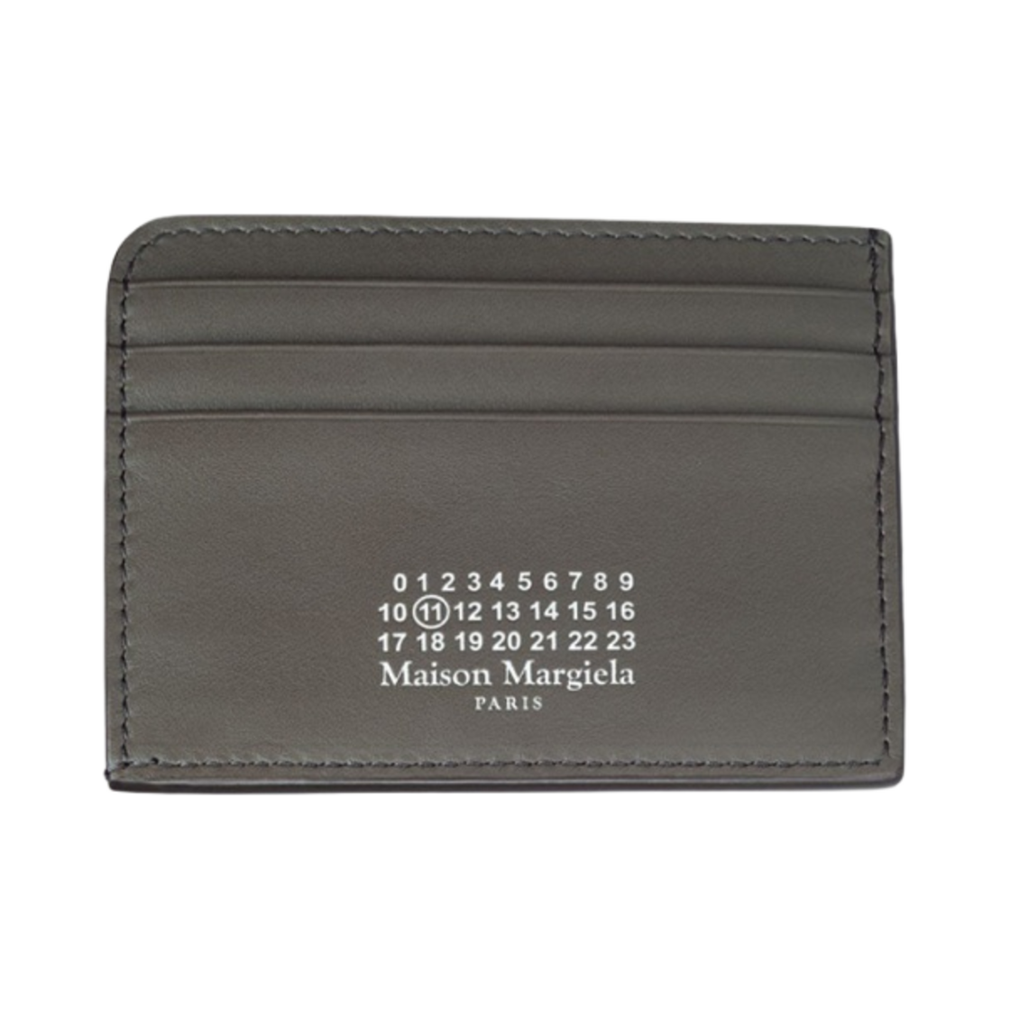 메종 마르지엘라 넘버링 로고 레더 카드 홀더 다크 그레이(Maison Margiela Numbers Logo Leather Card Holder Dark Grey)