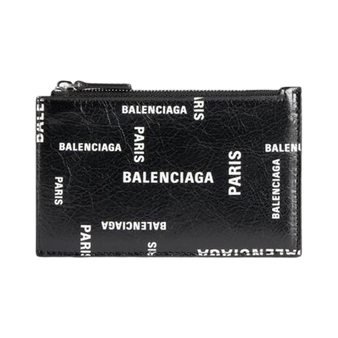 발렌시아가 캐쉬 라지 롱 코인 앤 카드 홀더 Bal 파리 올오버 블랙(Balenciaga Cash Large Long Coin and Card Holder Bal Paris Allover Black) - 1