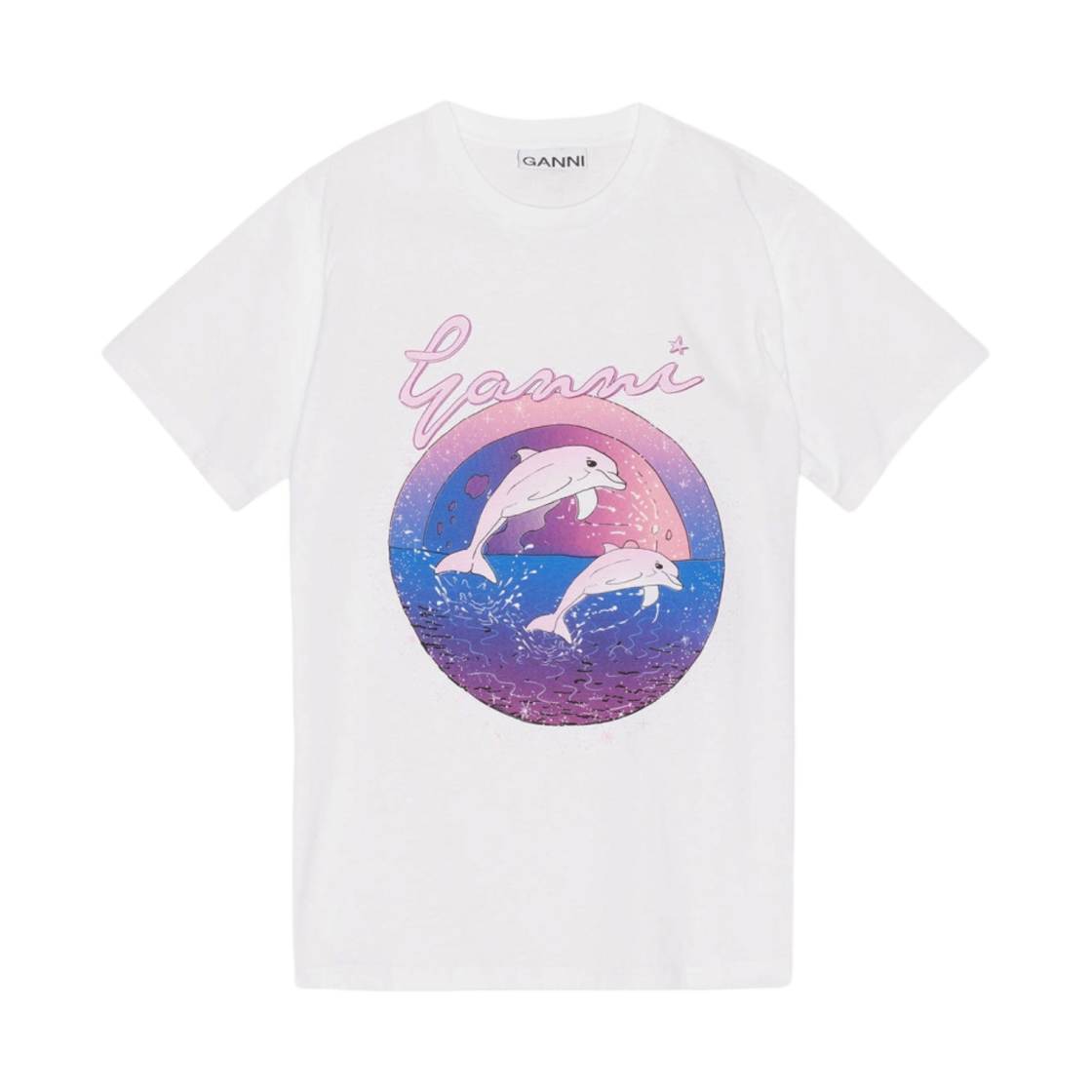 (W) 가니 릴렉스드 돌핀 티셔츠 브라이트 화이트