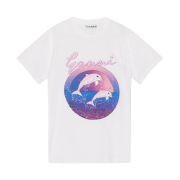 (W) Ganni Relaxed Dolphin T-Shirt Bright White